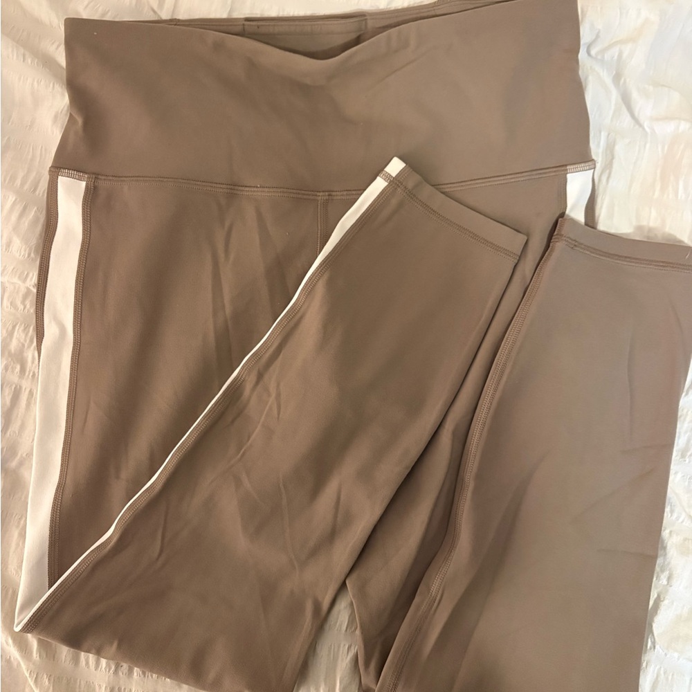 Athleta brown/tan and White Leggings